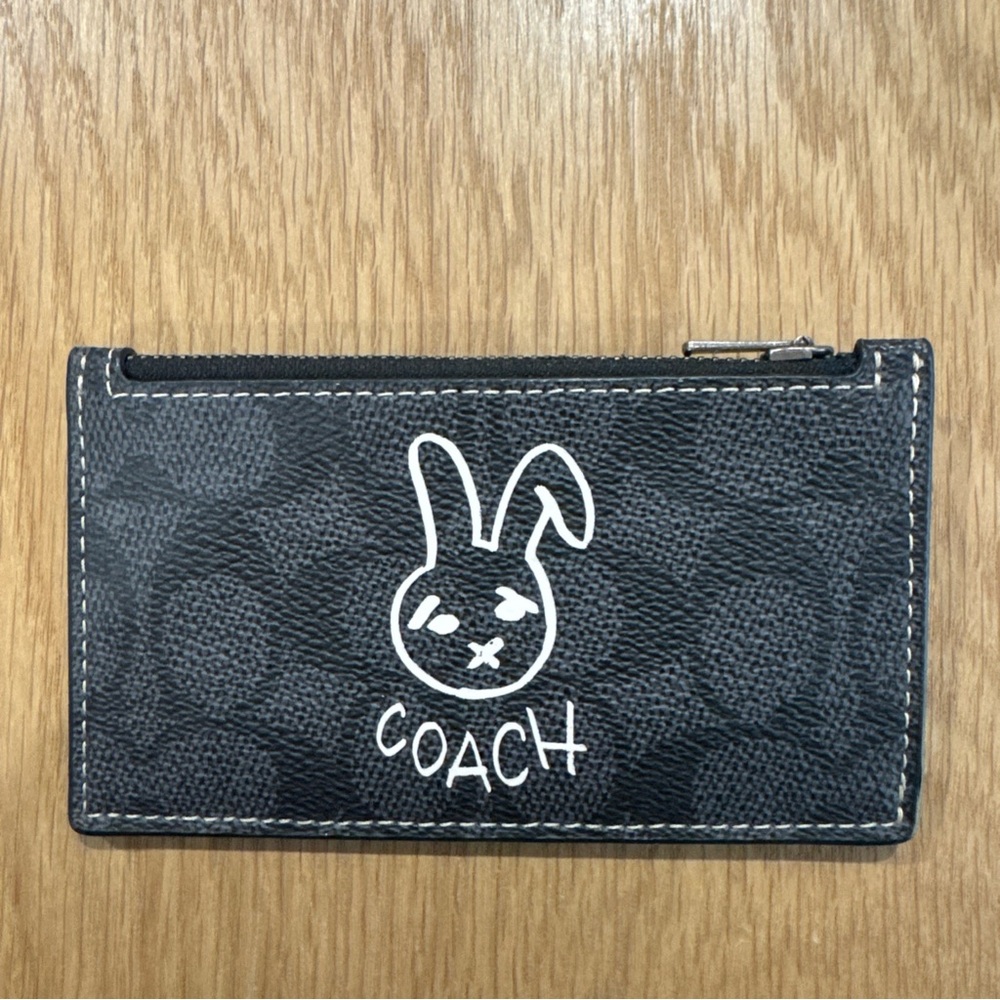Coach Black Zippered Card Holder